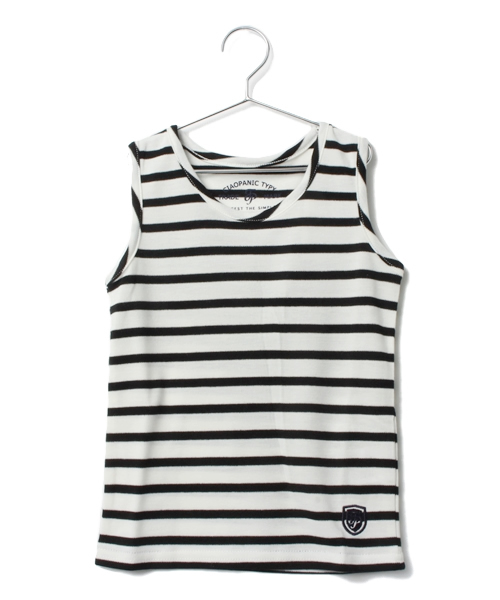 CIAOPANIC TYPY(チャオパニックティピー)の「KIDS ワンポイントタンクトップ(タンクトップ・キッズ・ブラック/チャコールグレー/ホワイト/ターコイズブルー/ブルー/ピンク/グレー・115/135/125/95/105)」の1枚目の写真