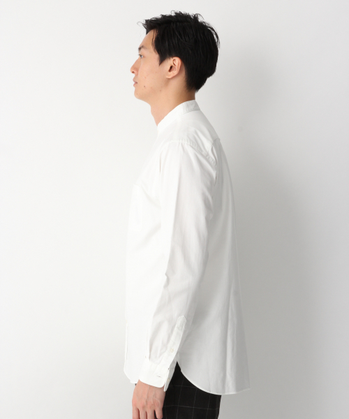 GLOBAL WORK（グローバルワーク）の「ファインスムースバンドシャツ/842452（シャツ/ブラウス・メンズ・ホワイト/ブルー/グリーン系その他・SMALL/MEDIUM/LARGE/X-LARGE）」の7枚目の写真