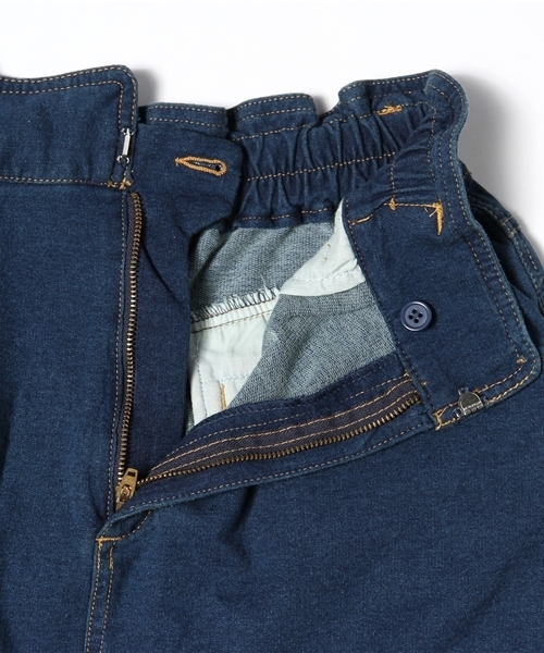 WEGO(ウィゴー)の「WEGO/カットデニムコクーンスカート(デニムスカート・レディース・インディゴブルー/ダークインディゴブルー・FREE)」の4枚目の写真