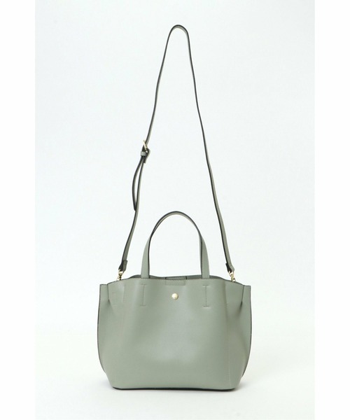 Legato Largo（レガートラルゴ）の「Legato Largo 軽量PU2WAYショルダーバッグ（ショルダーバッグ・レディース・ブラック/ターコイズブルー/キャメル/レンガ/ベージュ/ミント/グリーン/ブラウン/オフホワイト/ダークグレー・FREE）」の7枚目の写真