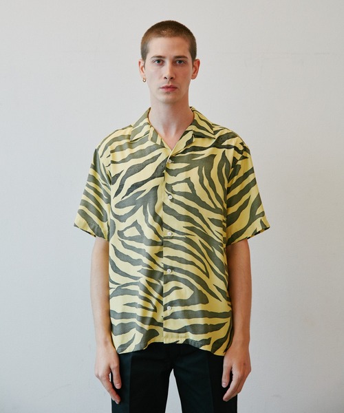 ROTTWEILER(ロットワイラー)の「Tiger Open Collar SS Shirts(シャツ/ブラウス)」|イエロー