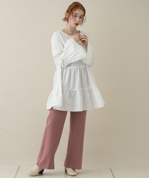 one after another NICE CLAUP（ワンアフターアナザーナイスクラップ）の「ティアードチュニック（チュニック・レディース・オフホワイト/ホワイト系その他・FREE）」の8枚目の写真