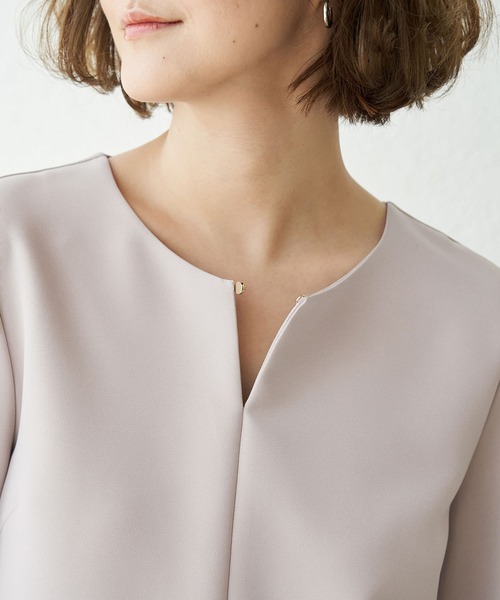 ROPE' PICNIC(ロペピクニック)の「【360°ウルトラストレッチ】【セットアップ対応】フロントホックブラウス(シャツ/ブラウス・レディース・ホワイト/ベージュ/ネイビー/イエロー系その他3/ライトグレー/ライトグリーン/ブラック/グリーン系その他/ピンク・40/38)」の14枚目の写真