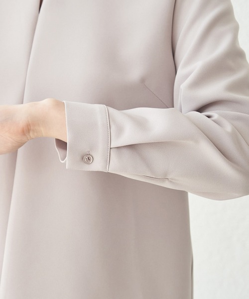 ROPE' PICNIC(ロペピクニック)の「【360°ウルトラストレッチ】【セットアップ対応】フロントホックブラウス(シャツ/ブラウス・レディース・ホワイト/ベージュ/ネイビー/イエロー系その他3/ライトグレー/ライトグリーン/ブラック/グリーン系その他/ピンク・40/38)」の15枚目の写真