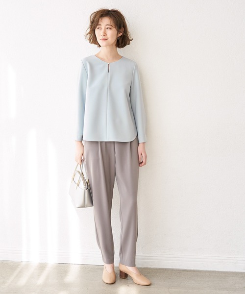 ROPE' PICNIC(ロペピクニック)の「【360°ウルトラストレッチ】【セットアップ対応】フロントホックブラウス(シャツ/ブラウス・レディース・ホワイト/ベージュ/ネイビー/イエロー系その他3/ライトグレー/ライトグリーン/ブラック/グリーン系その他/ピンク・40/38)」の18枚目の写真