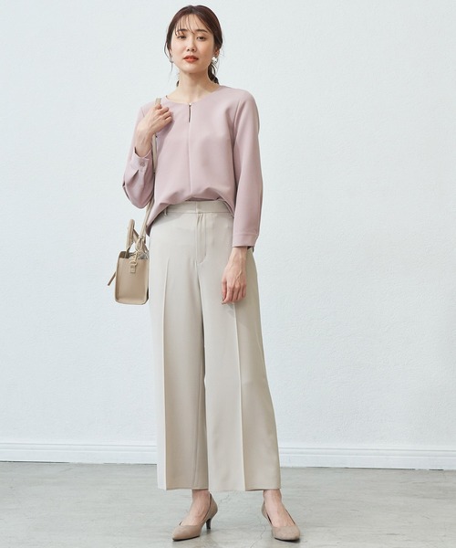 ROPE' PICNIC(ロペピクニック)の「【360°ウルトラストレッチ】【セットアップ対応】フロントホックブラウス(シャツ/ブラウス・レディース・ホワイト/ベージュ/ネイビー/イエロー系その他3/ライトグレー/ライトグリーン/ブラック/グリーン系その他/ピンク・40/38)」の22枚目の写真