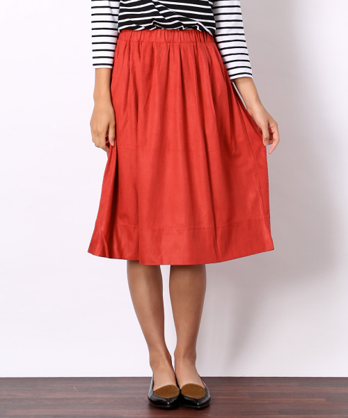 MYSELF ABAHOUSE(マイセルフアバハウス)の「タックギャザーSK(スカート・レディース・アイボリー/ベージュ/ブラウン系その他/ネイビー・FREE)」の1枚目の写真