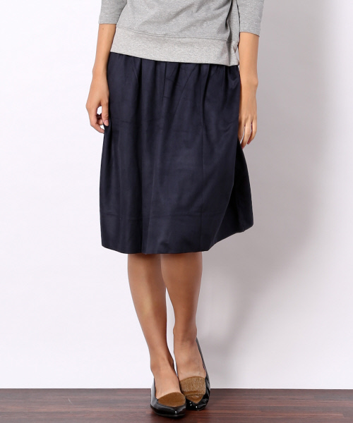 MYSELF ABAHOUSE(マイセルフアバハウス)の「タックギャザーSK(スカート・レディース・アイボリー/ベージュ/ブラウン系その他/ネイビー・FREE)」の4枚目の写真