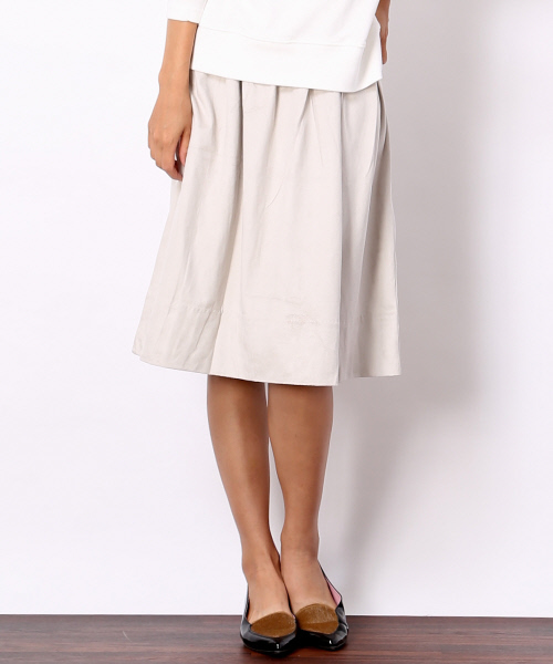 MYSELF ABAHOUSE(マイセルフアバハウス)の「タックギャザーSK(スカート・レディース・アイボリー/ベージュ/ブラウン系その他/ネイビー・FREE)」の2枚目の写真