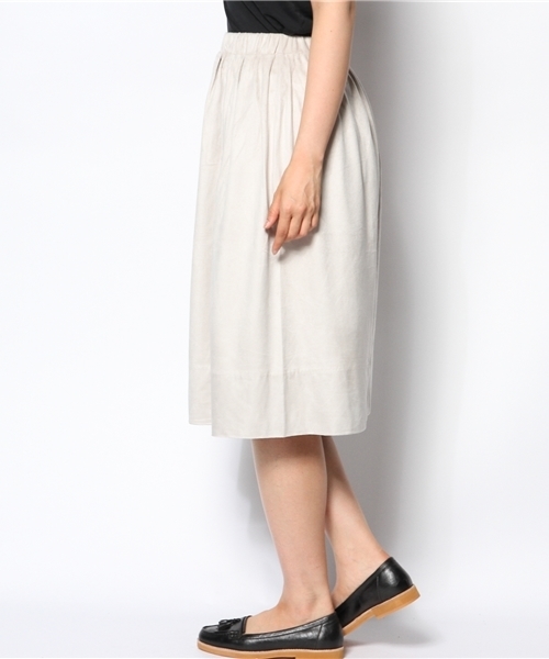 MYSELF ABAHOUSE(マイセルフアバハウス)の「タックギャザーSK(スカート・レディース・アイボリー/ベージュ/ブラウン系その他/ネイビー・FREE)」の5枚目の写真