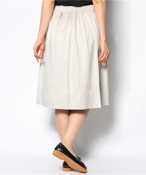 MYSELF ABAHOUSE(マイセルフアバハウス)の「タックギャザーSK(スカート・レディース・アイボリー/ベージュ/ブラウン系その他/ネイビー・FREE)」の6枚目の写真