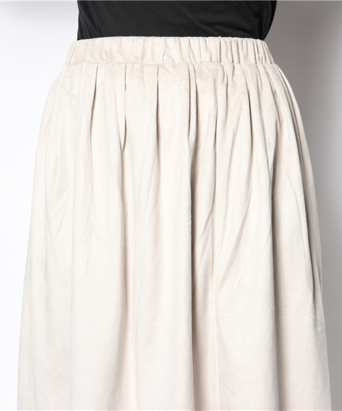 MYSELF ABAHOUSE(マイセルフアバハウス)の「タックギャザーSK(スカート・レディース・アイボリー/ベージュ/ブラウン系その他/ネイビー・FREE)」の7枚目の写真