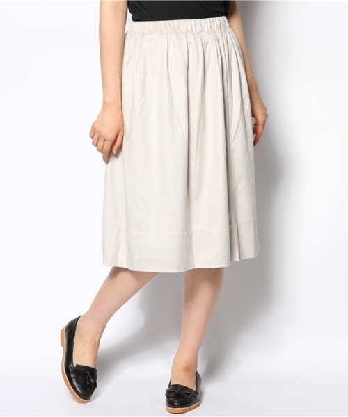 MYSELF ABAHOUSE(マイセルフアバハウス)の「タックギャザーSK(スカート・レディース・アイボリー/ベージュ/ブラウン系その他/ネイビー・FREE)」の10枚目の写真