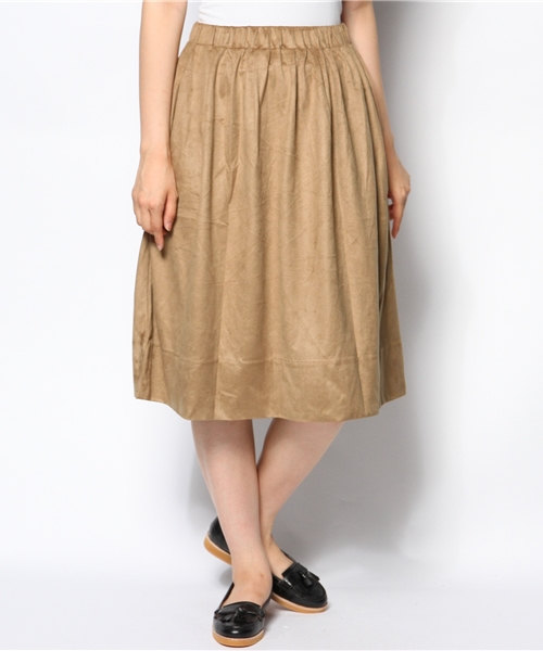 MYSELF ABAHOUSE(マイセルフアバハウス)の「タックギャザーSK(スカート・レディース・アイボリー/ベージュ/ブラウン系その他/ネイビー・FREE)」の12枚目の写真