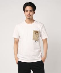 ロゴテープ シリコンロゴ プリントTシャツ ポケット付き
