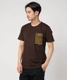 ロゴテープ シリコンロゴ プリントTシャツ ポケット付き