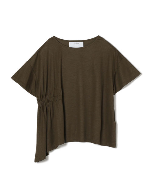 SHIPS Days(シップスデイズ)の「utilite:アシンメトリープルオーバー(Tシャツ/カットソー・レディース・ホワイト/グレー・ONE SIZE)」の1枚目の写真