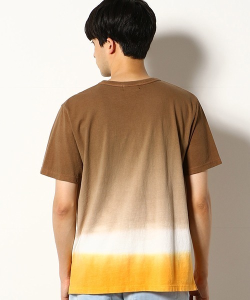 Purple&Yellow(パープルアンドイエロー)の「胸ポケット 段染め クルーネックTシャツ(Tシャツ/カットソー・メンズ・ベージュ/ネイビー/ブラウン・SMALL/MEDIUM/LARGE/X-LARGE/X-SMALL)」の13枚目の写真