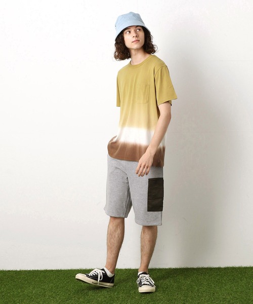 Purple&Yellow(パープルアンドイエロー)の「胸ポケット 段染め クルーネックTシャツ(Tシャツ/カットソー・メンズ・ベージュ/ネイビー/ブラウン・SMALL/MEDIUM/LARGE/X-LARGE/X-SMALL)」の6枚目の写真