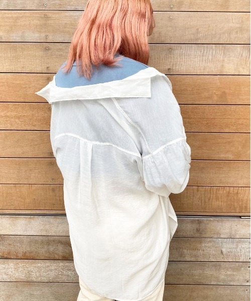 apres jour（アプレジュール）の「シアー袖ボリュームシャツ【ZOZOTOWN限定アイテム】（シャツ/ブラウス・レディース・ライトブルー/オフホワイト/ミント/ライトベージュ・フリー）」の9枚目の写真