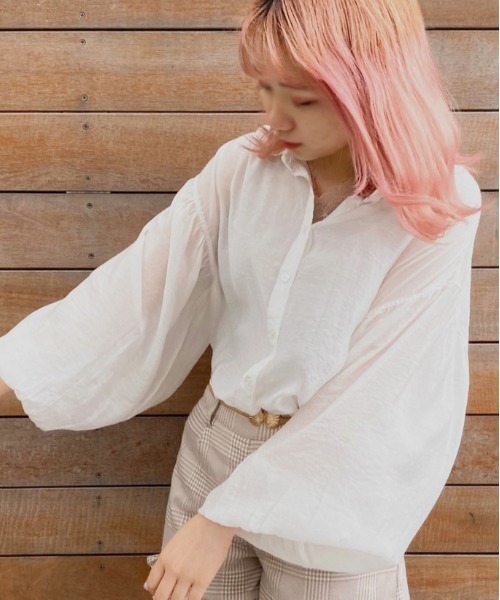 apres jour（アプレジュール）の「シアー袖ボリュームシャツ【ZOZOTOWN限定アイテム】（シャツ/ブラウス・レディース・ライトブルー/オフホワイト/ミント/ライトベージュ・フリー）」の11枚目の写真