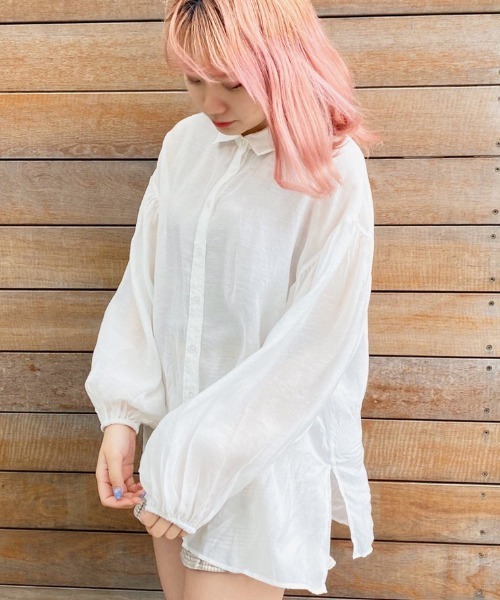 apres jour（アプレジュール）の「シアー袖ボリュームシャツ【ZOZOTOWN限定アイテム】（シャツ/ブラウス・レディース・ライトブルー/オフホワイト/ミント/ライトベージュ・フリー）」の14枚目の写真