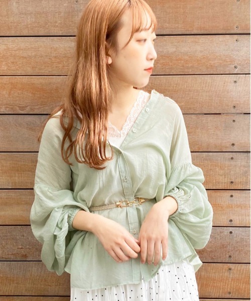 apres jour（アプレジュール）の「シアー袖ボリュームシャツ【ZOZOTOWN限定アイテム】（シャツ/ブラウス・レディース・ライトブルー/オフホワイト/ミント/ライトベージュ・フリー）」の21枚目の写真