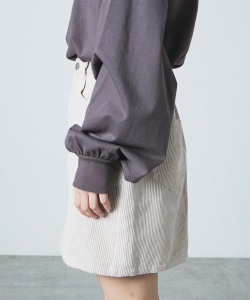 WEGO（ウィゴー）の「WEGO/コーデュロイミニスカート（スカート・レディース・ブラック/パープル/ブラウン/アイボリー・SMALL/MEDIUM/LARGE）」の18枚目の写真