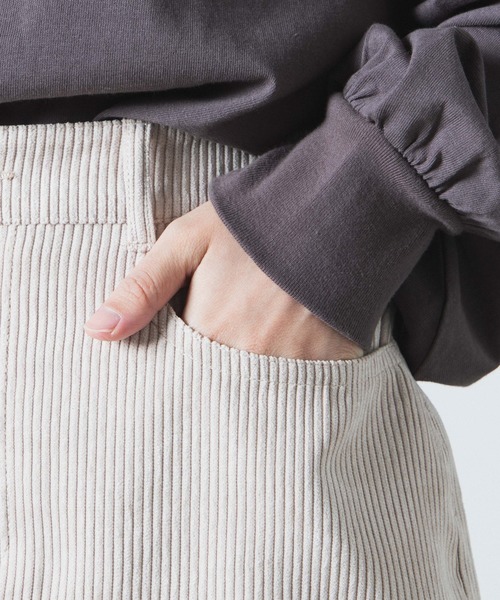 WEGO（ウィゴー）の「WEGO/コーデュロイミニスカート（スカート・レディース・ブラック/パープル/ブラウン/アイボリー・SMALL/MEDIUM/LARGE）」の20枚目の写真