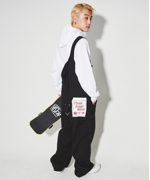 VISION STREET WEAR（ヴィジョンストリートウェア）の「VISION STREET WEAR/ヴィジョンストリートウエア オーバーオール/カーゴパンツ（サロペット/オーバーオール・メンズ・ブラック/サックスブルー/アイボリー/チャコール・LL/M/L）」の12枚目の写真