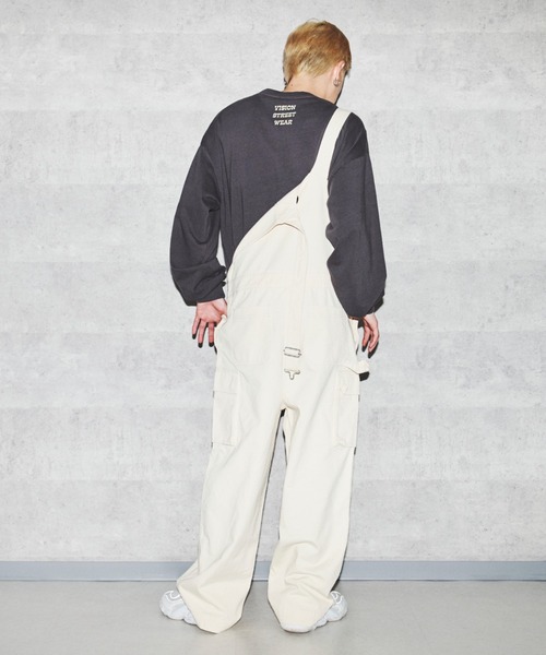 VISION STREET WEAR（ヴィジョンストリートウェア）の「VISION STREET WEAR/ヴィジョンストリートウエア オーバーオール/カーゴパンツ（サロペット/オーバーオール・メンズ・ブラック/サックスブルー/アイボリー/チャコール・LL/M/L）」の9枚目の写真