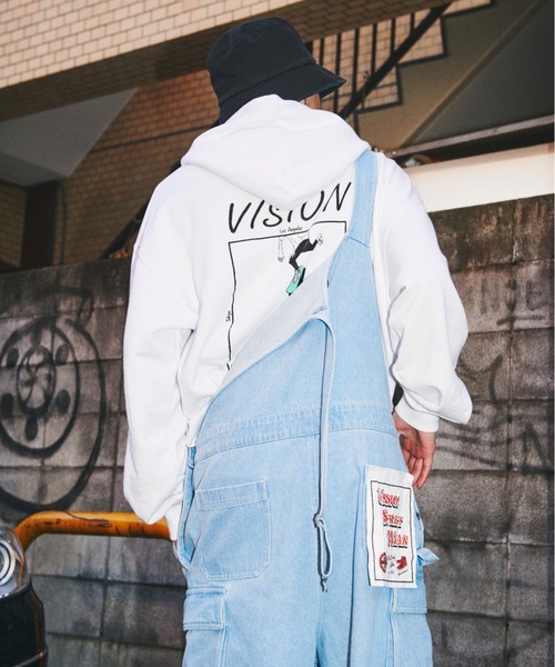 VISION STREET WEAR（ヴィジョンストリートウェア）の「VISION STREET WEAR/ヴィジョンストリートウエア オーバーオール/カーゴパンツ（サロペット/オーバーオール・メンズ・ブラック/サックスブルー/アイボリー/チャコール・LL/M/L）」の14枚目の写真