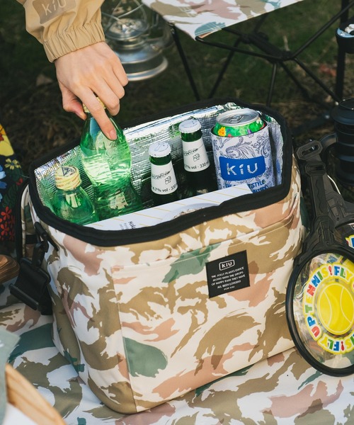 KiU（キウ）の「600D ソフトクーラーバッグ　15L（アウトドアグッズ・メンズ・ブラック系その他/カーキ/ブラック系その他2/ブラック/グレー系その他/レオパード/ホワイト系その他/ホワイト×ブルー/カラフル/ベージュ系その他/レッド系その他/ブルー系その他/タイガーカモ/ブルー系その他2/ブラック×カーキ/ブルー系その他3・FREE）」の9枚目の写真