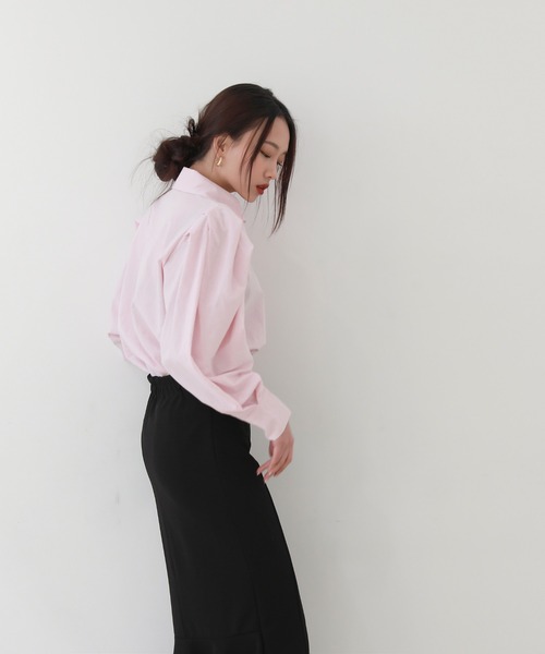 by muni:r（バイ ムニール）の「フェミニン　ピンタックパフ　シャツブラウス 春バージョン（シャツ/ブラウス・レディース・アイボリー/ベージュ/ピンク・FREE）」の11枚目の写真