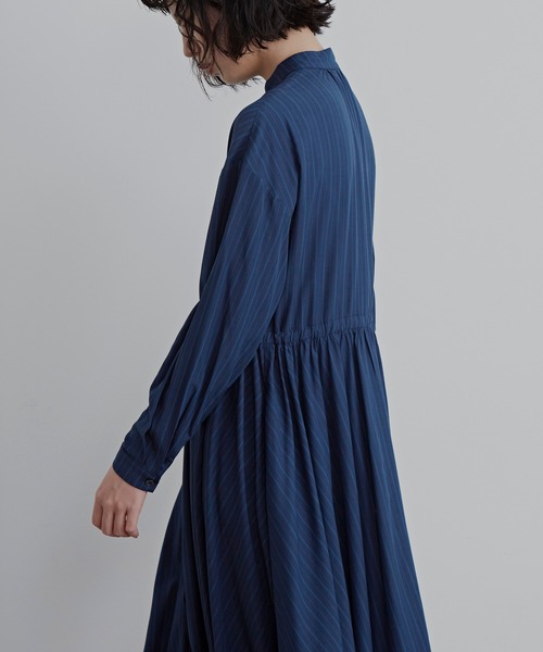 Libra Cue（リブラ キュー）の「ストライプボリュームシャツワンピース（シャツワンピース・レディース・ネイビー/グレー/ピンク・FREE）」の11枚目の写真