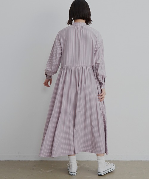 Libra Cue（リブラ キュー）の「ストライプボリュームシャツワンピース（シャツワンピース・レディース・ネイビー/グレー/ピンク・FREE）」の18枚目の写真