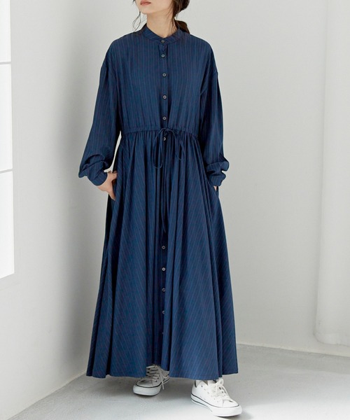 Libra Cue（リブラ キュー）の「ストライプボリュームシャツワンピース（シャツワンピース・レディース・ネイビー/グレー/ピンク・FREE）」の20枚目の写真