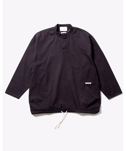 Vincent et Mireille（バンソンエミレイユ）の「【VINCENT ET MIREILLE ヴァンソンエミレイユ】UNISEX ヘリンボーンスモック（シャツ/ブラウス・メンズ・サンドベージュ/オフホワイト/ネイビー/ブラック・40/42/36）」の4枚目の写真