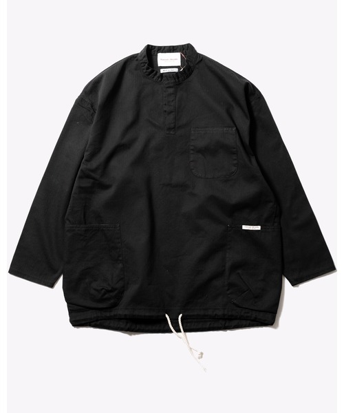 Vincent et Mireille（バンソンエミレイユ）の「【VINCENT ET MIREILLE ヴァンソンエミレイユ】UNISEX ヘリンボーンスモック（シャツ/ブラウス・メンズ・サンドベージュ/オフホワイト/ネイビー/ブラック・40/42/36）」の2枚目の写真