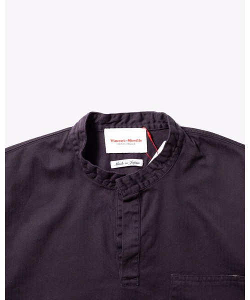 Vincent et Mireille（バンソンエミレイユ）の「【VINCENT ET MIREILLE ヴァンソンエミレイユ】UNISEX ヘリンボーンスモック（シャツ/ブラウス・メンズ・サンドベージュ/オフホワイト/ネイビー/ブラック・40/42/36）」の14枚目の写真