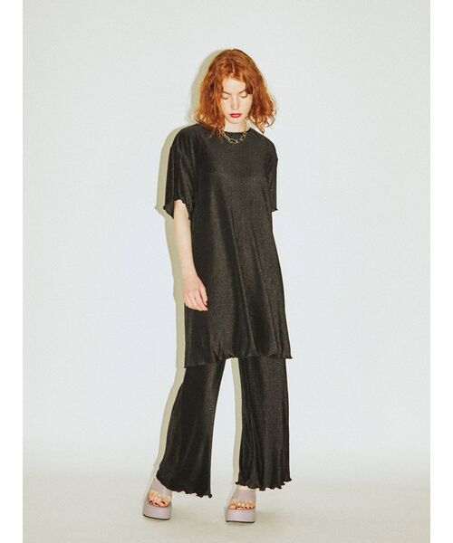 jouetie(ジュエティ)の「プリーツセットアップ(トップス&パンツSET)(Tシャツ/カットソー・レディース・オレンジ/ピンク/ブラック/ブルー/ライトグリーン・MEDIUM)」の8枚目の写真