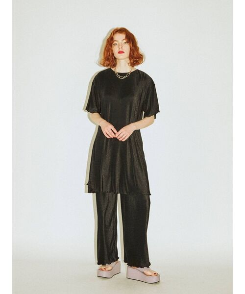 jouetie(ジュエティ)の「プリーツセットアップ(トップス&パンツSET)(Tシャツ/カットソー・レディース・オレンジ/ピンク/ブラック/ブルー/ライトグリーン・MEDIUM)」の17枚目の写真