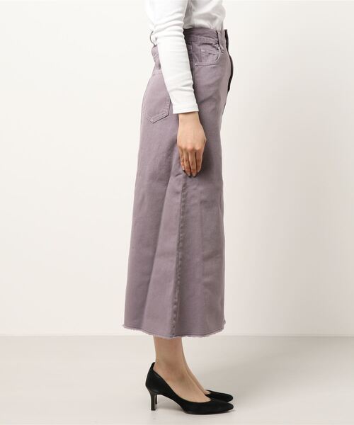 Lugnoncure（ルノンキュール）の「カラーデニムスカート（デニムスカート・レディース・グリーン/パープル・MEDIUM/LARGE/SMALL）」の4枚目の写真
