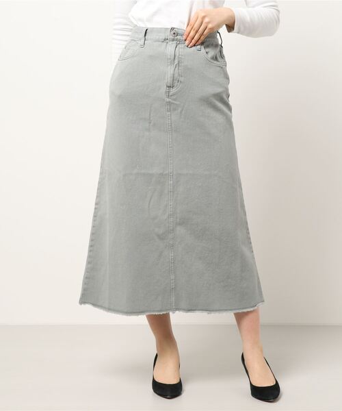 Lugnoncure（ルノンキュール）の「カラーデニムスカート（デニムスカート・レディース・グリーン/パープル・MEDIUM/LARGE/SMALL）」の5枚目の写真