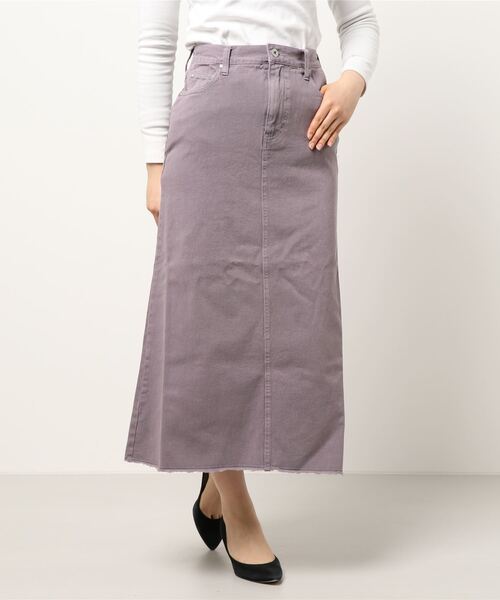 Lugnoncure（ルノンキュール）の「カラーデニムスカート（デニムスカート・レディース・グリーン/パープル・MEDIUM/LARGE/SMALL）」の6枚目の写真