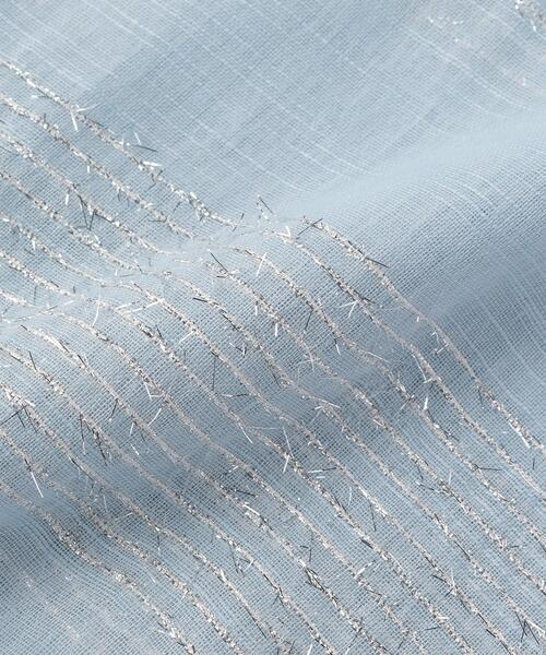 THE STATION STORE（ザ ステーション ストア）の「＜closet story＞ラメボーダー ストール（ストール/ショール・レディース・ライトグレー/ライトブルー/ベージュ・FREE）」の5枚目の写真