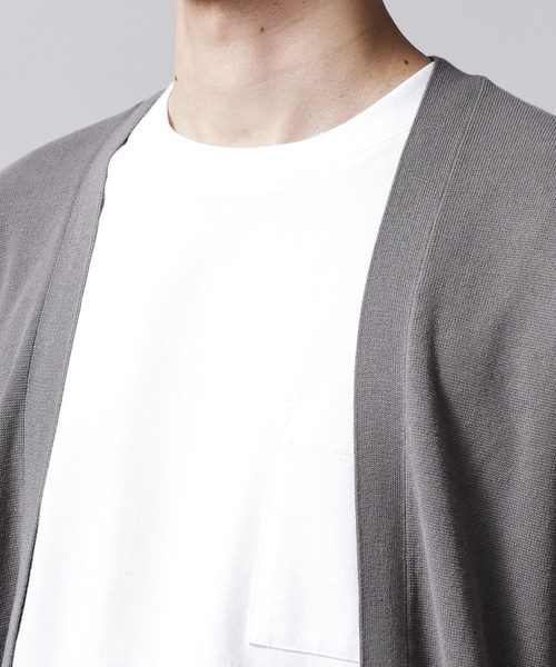 NANO universe（ナノユニバース）の「ソロテックスハーフミラノトッパーカーディガン（カーディガン/ボレロ・メンズ・ブラック/グレー/ベージュ・SMALL/LARGE/X-LARGE/MEDIUM）」の10枚目の写真