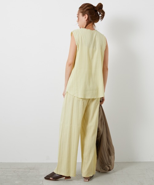AZUL ENCANTO（アズールエンカント）の「楊柳リラックスパンツ（その他パンツ・レディース・ベージュ/ライトイエロー/ライトブラック・FREE）」の5枚目の写真