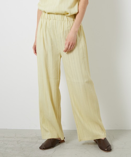 AZUL ENCANTO（アズールエンカント）の「楊柳リラックスパンツ（その他パンツ・レディース・ベージュ/ライトイエロー/ライトブラック・FREE）」の8枚目の写真