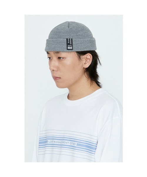 LMCの「21SSM LABEL SHORT BEANIE(ニットキャップ/ビーニー・メンズ・ブラック/グレー/イエロー・FREE)」の4枚目の写真
